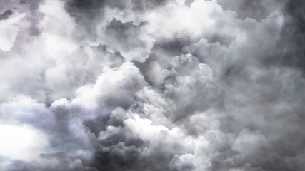 Blue Lightning Thunderstorm and Ominous Clouds - Abstract Background Texture