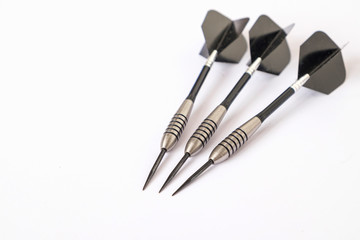 Silver and black set of darts