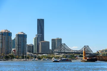 Foto op Plexiglas panoramic view of modern city of Brisbane across the river queensland australia © albert