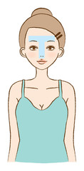Obraz premium Illustration of women's T zone