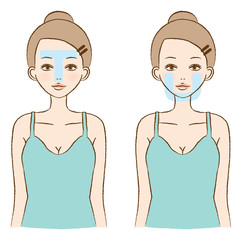 Obraz premium Illustration of T zone and U zone