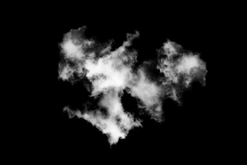 Textured Smoke,cloud isolated on black background,Abstract white