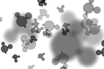 White black bokeh isolated on white background