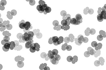 White black bokeh isolated on white background