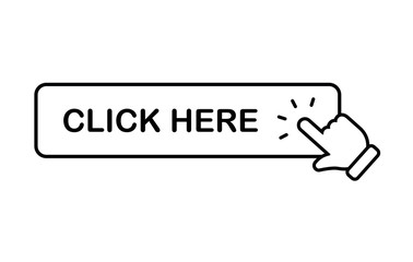 Click here button, with hand clicking icon