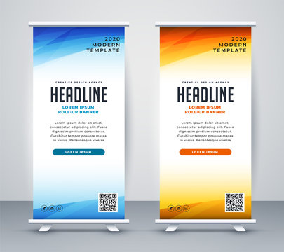 professional roll up stand banner template design