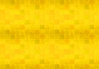 背景：市松模様 シンプル 金 ゴールド