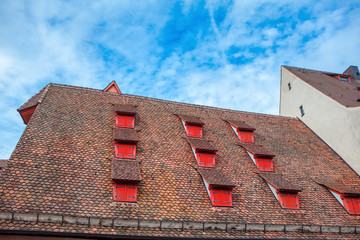 roof with a lot of attics