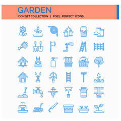 Cleaning Icons Set. UI Pixel Perfect Well-crafted Vector Thin Line Icons. The illustrations are a vector.