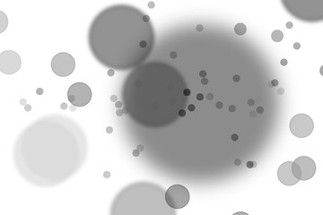 White black bokeh isolated on white background