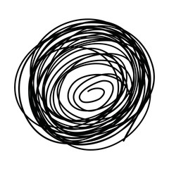 Hand drawn scribble of doodle circle