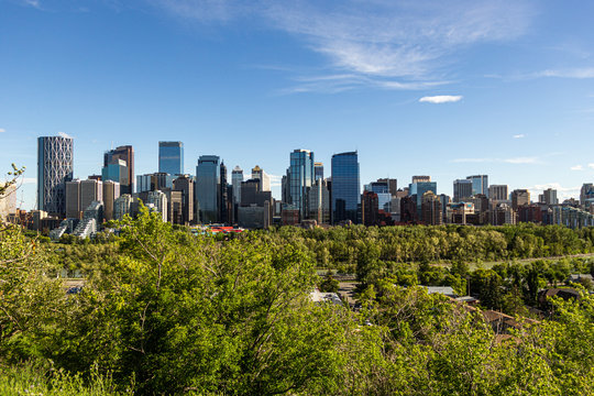 Calgary city on sunny day