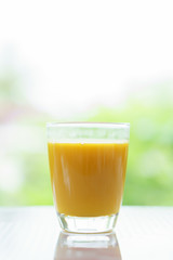 Homemade pure pumpkin soup