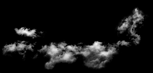 Textured Smoke,cloud isolated on black background,Abstract white