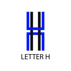 Abstract Letter H line icon. Vector letter H logo. Stock illustration.