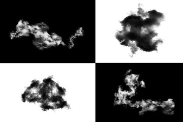 Cloud Isolated on white background,Smoke Textured,Abstract black,brush effect
