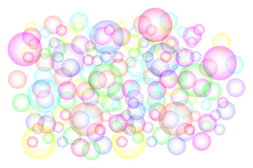 abstract colorful circle many bubbles background.