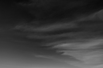 White cloud textured and sky isolated on black background