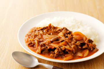 ハヤシライス　Hayashi rice, Japanese cuisine hashed beef rice.