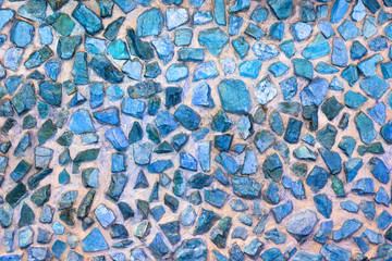 blue stone wall construction background