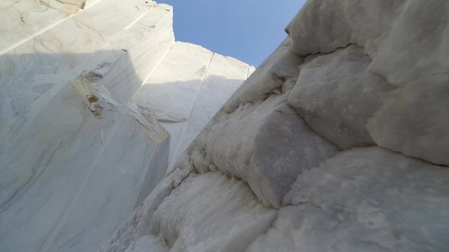 Huge marble blocks at marble quarry site