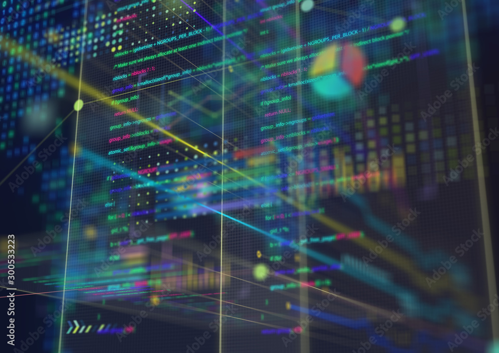 Wall mural abstract techno background. futuristic abstract high-tech design.
