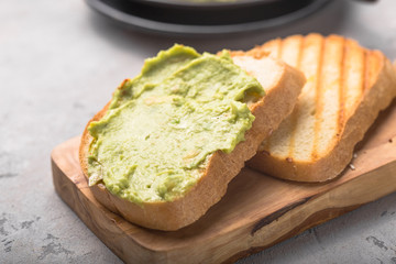 Veggie sandwiches made with  bread, avocado chickpeas hummus