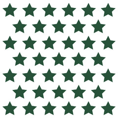 Pattern green stars on white background
