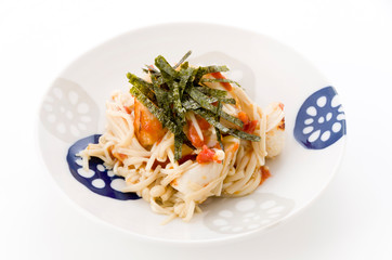 えのきと竹輪の梅肉和え