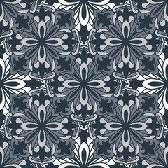 Abstract ornament seamless pattern.Damask floral vintage.Royal victorian texture.