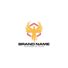 logo design phoenix vector template white background