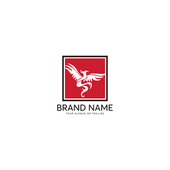 logo design phoenix vector template white background