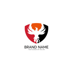 logo design phoenix vector template white background