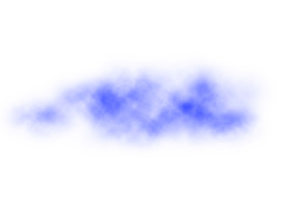 Blue fog illustration. Abstract fog brush isolated on white background