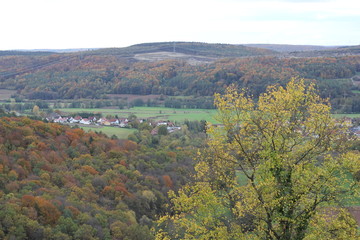 panoramic view of autumn landscape