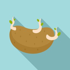 Garbage potato icon. Flat illustration of garbage potato vector icon for web design