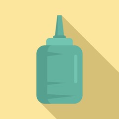 Used glue bottle icon. Flat illustration of used glue bottle vector icon for web design