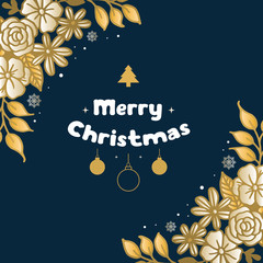 Border decoration of wreath frame, for celebration greeting card merry christmas and happy new year. Vector