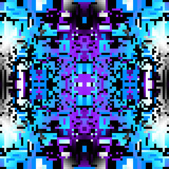 Fototapeta premium Abstract geometric pattern in low poly style. Pixel art style. Vector image.