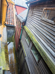 Houses and famous places in Bergen Norway