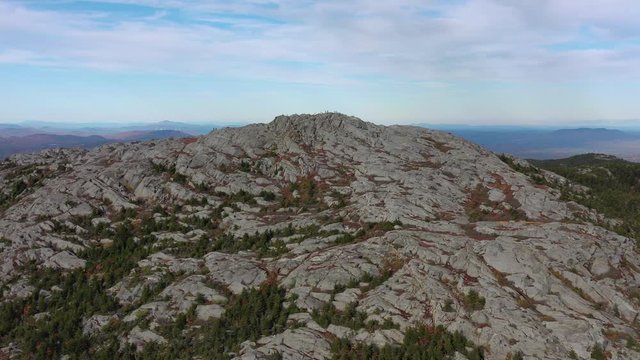 Aerial 4K video of Mount Monadnock summit in New Hampshire