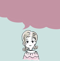 girl with speech bubble