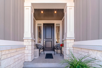 Path leading to front door of a residential house