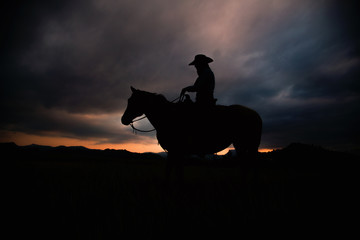 Cowgirl Sunset