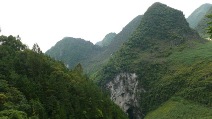 Naklejka premium Vietnam, landscape, mountains, Ha Giang Province, hiking, traveling, 