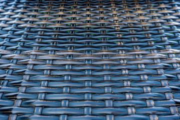 Weave wood grain background, traditional thai style pattern nature background of brown handicraft weave texture wicker surface for furniture material