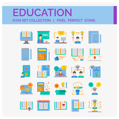 Education  Icons Set. UI Pixel Perfect Well-crafted Vector Thin Line Icons. The illustrations are a vector.