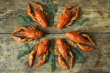 Still life with crayfish