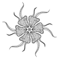 Design illustration of flower on white background