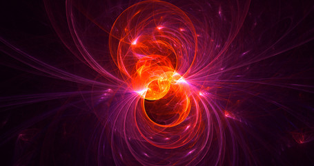 Fractal 3D rendering abstract light background